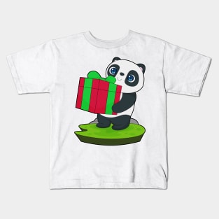 Panda Christmas Package Kids T-Shirt